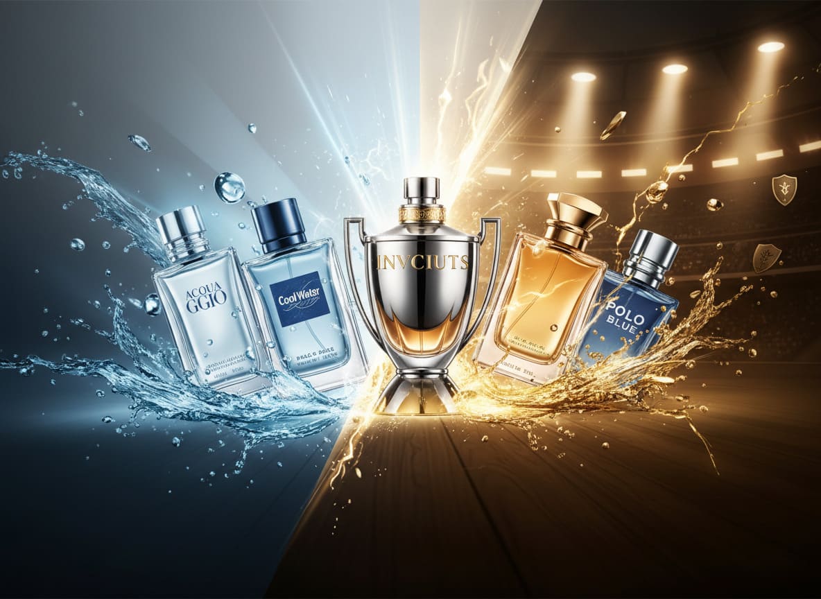 Capa do post Invictus vs. Fragrâncias Aquáticas: Qual Escolher? O Guia Definitivo Head-to-Head